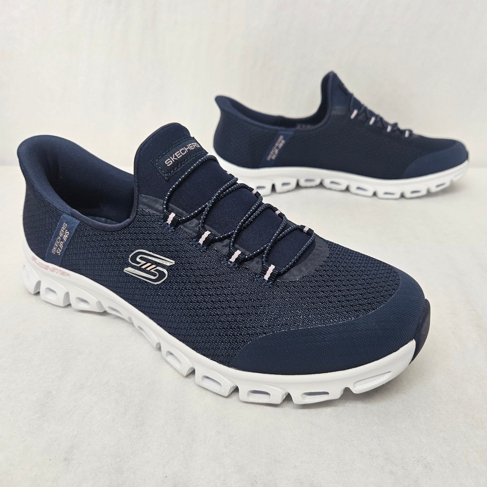 Skechers Glide-Step Pursuit Hands Free Sneakers 104547W Navy Women's Size 8 Wide